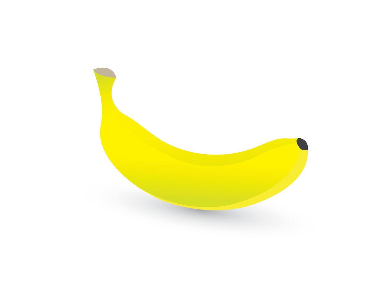 A yellow sweet fresh banana on white background illustration vector