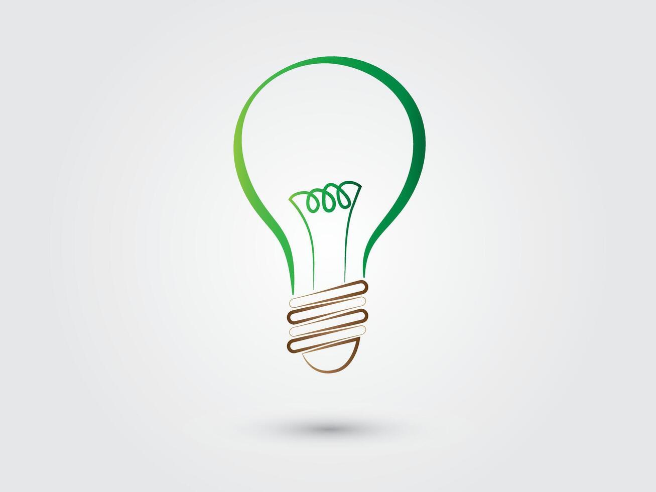 A green light bulb for idea in business illustration vector
