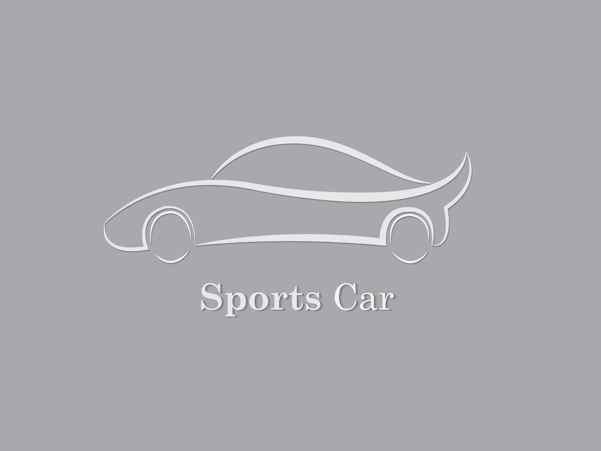 A white sports car logo for business illustration 47750006 Vector Art