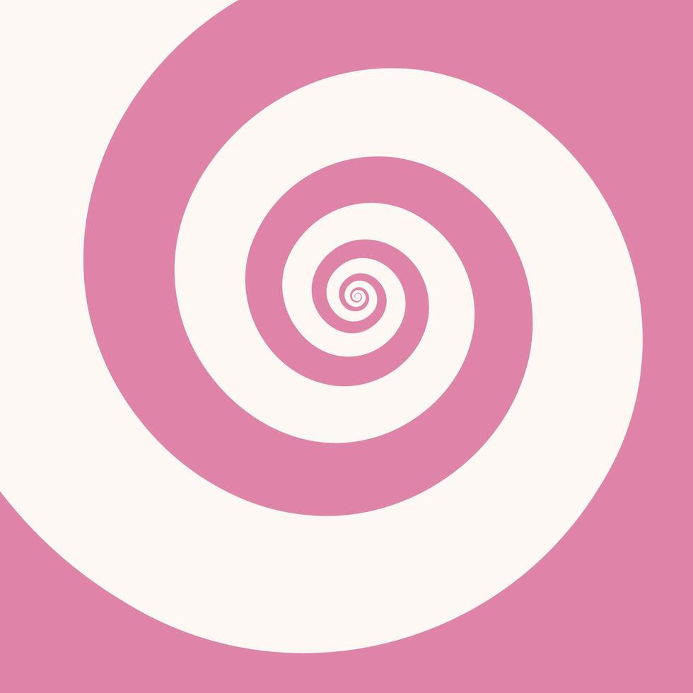 Pink cream swirl pattern. Cherry Ice-cream, summer dessert. Sweet rotating whirlpool vector