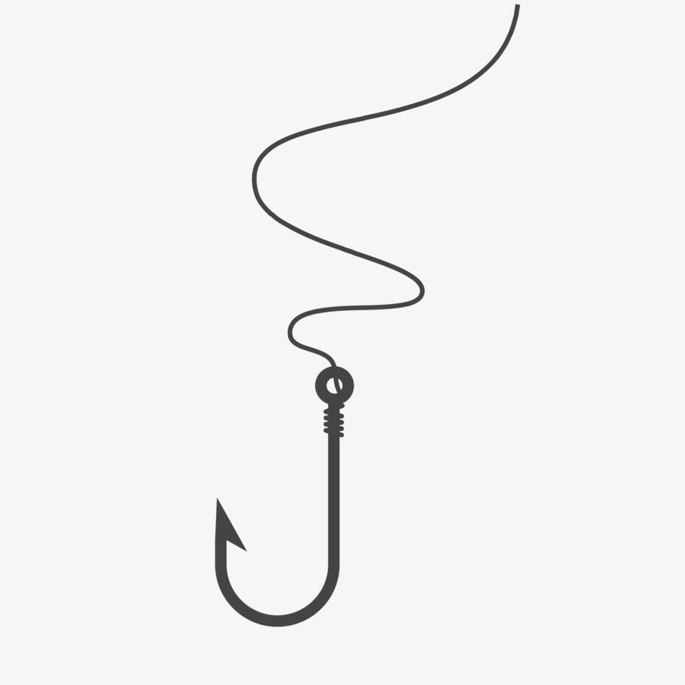 Fishing hook icon on white background vector