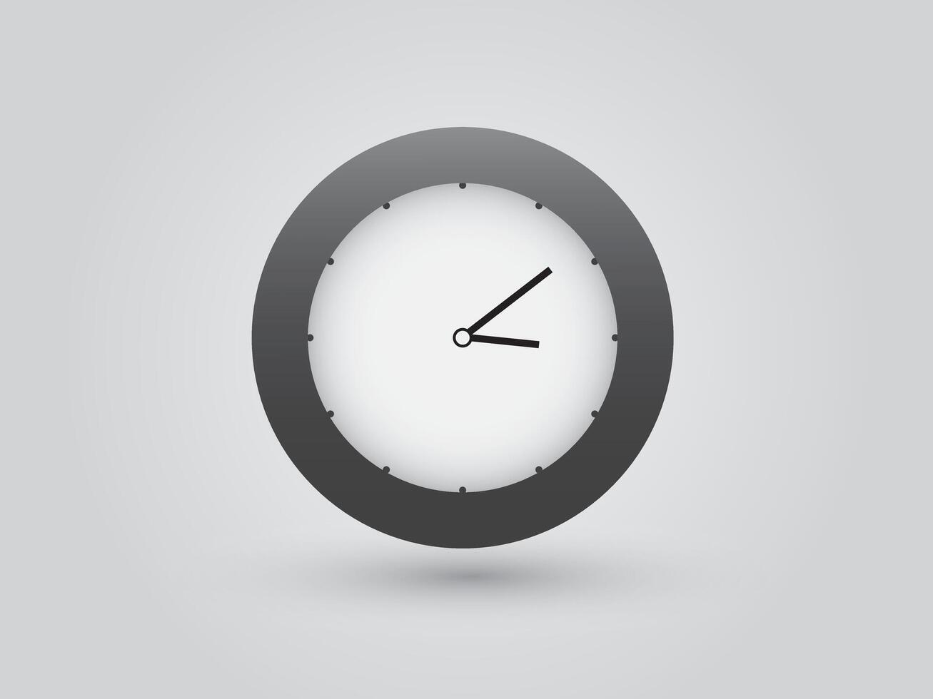 A beautiful cool black and round white wall clock for home illustration vector