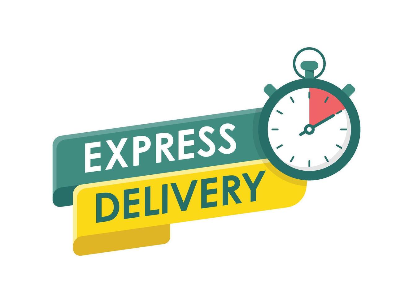 Express delivery icon in flat style. Fast shipping illustration on isolated background. Commercial service sign business concept. vector