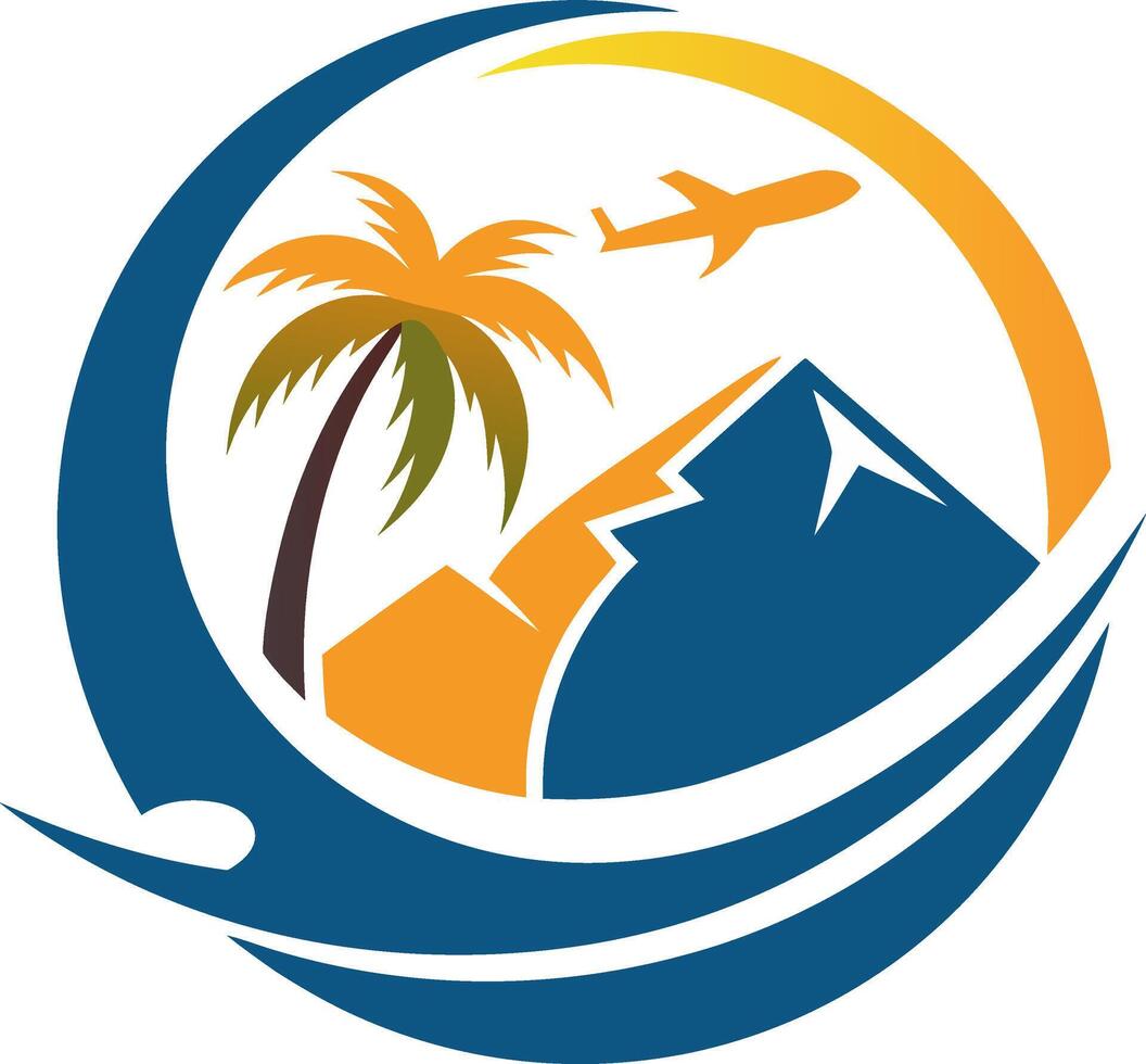 Travel agency modern abstract logo illustration vector