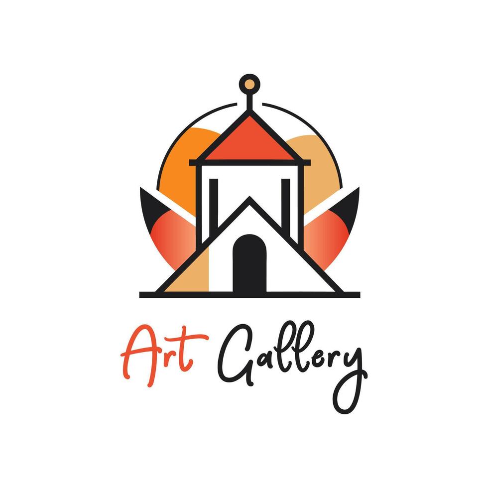 Art gallery creative modern logo vector