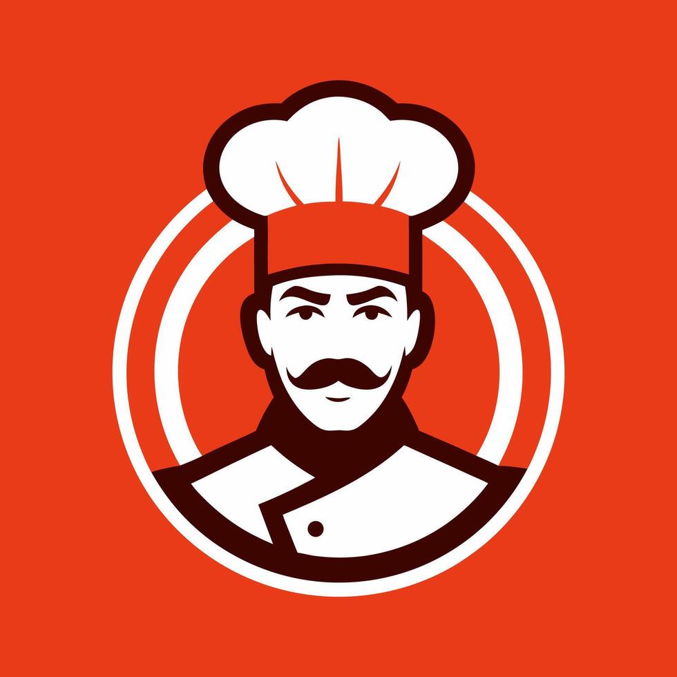 Chef logo illustration art isolated vector