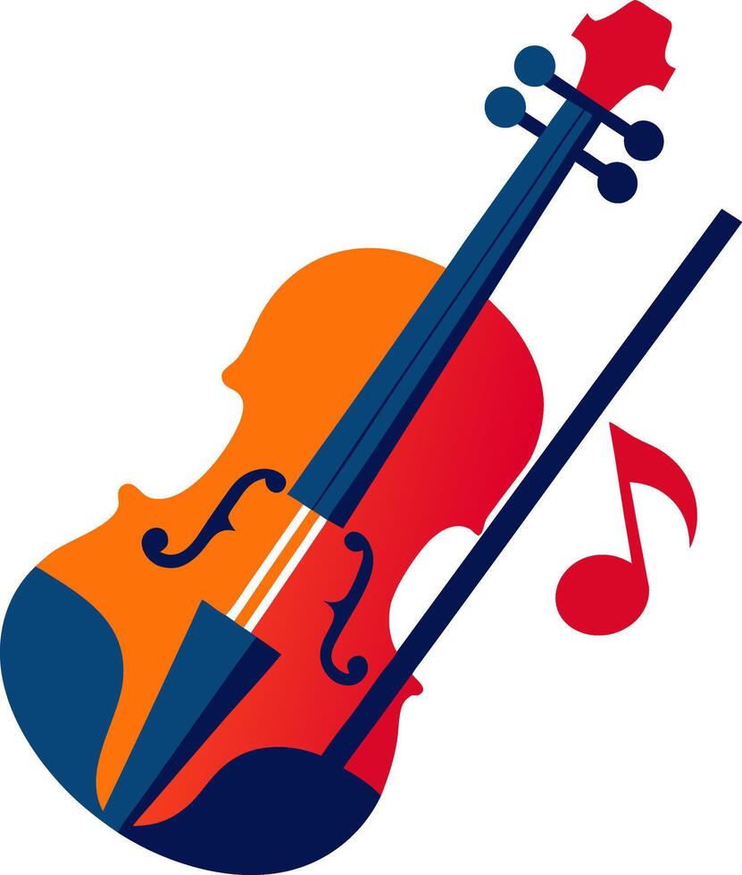 Violin gradient modern illustration art vector