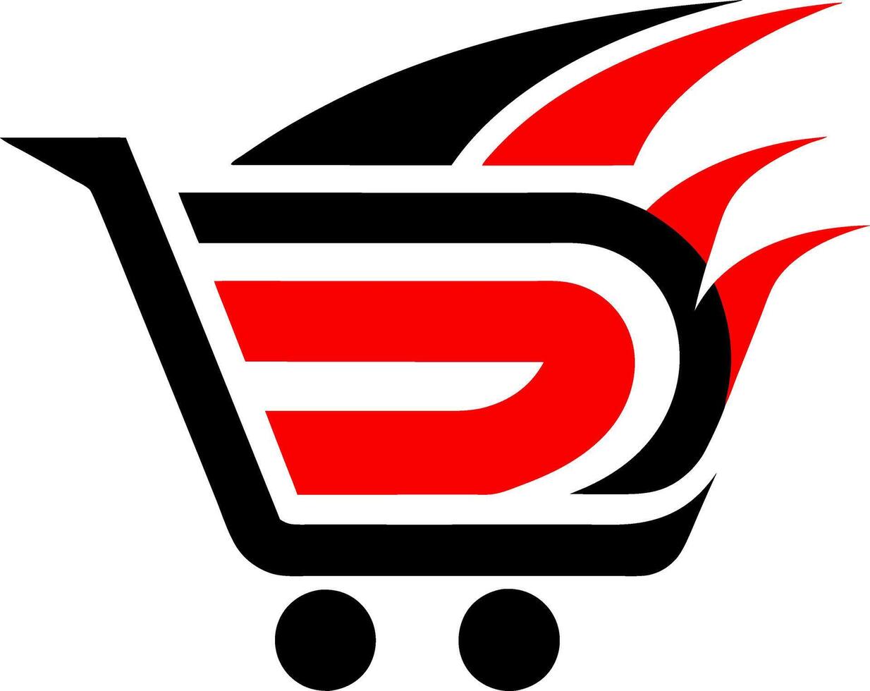 Shopping iconic logo illustration design vector