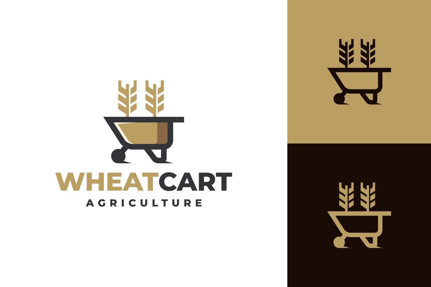 wheat farmer logo design vector