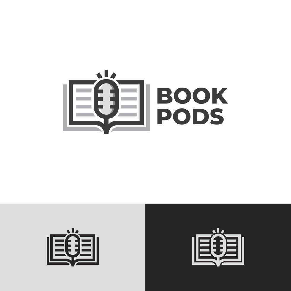 education podcast logo design vector