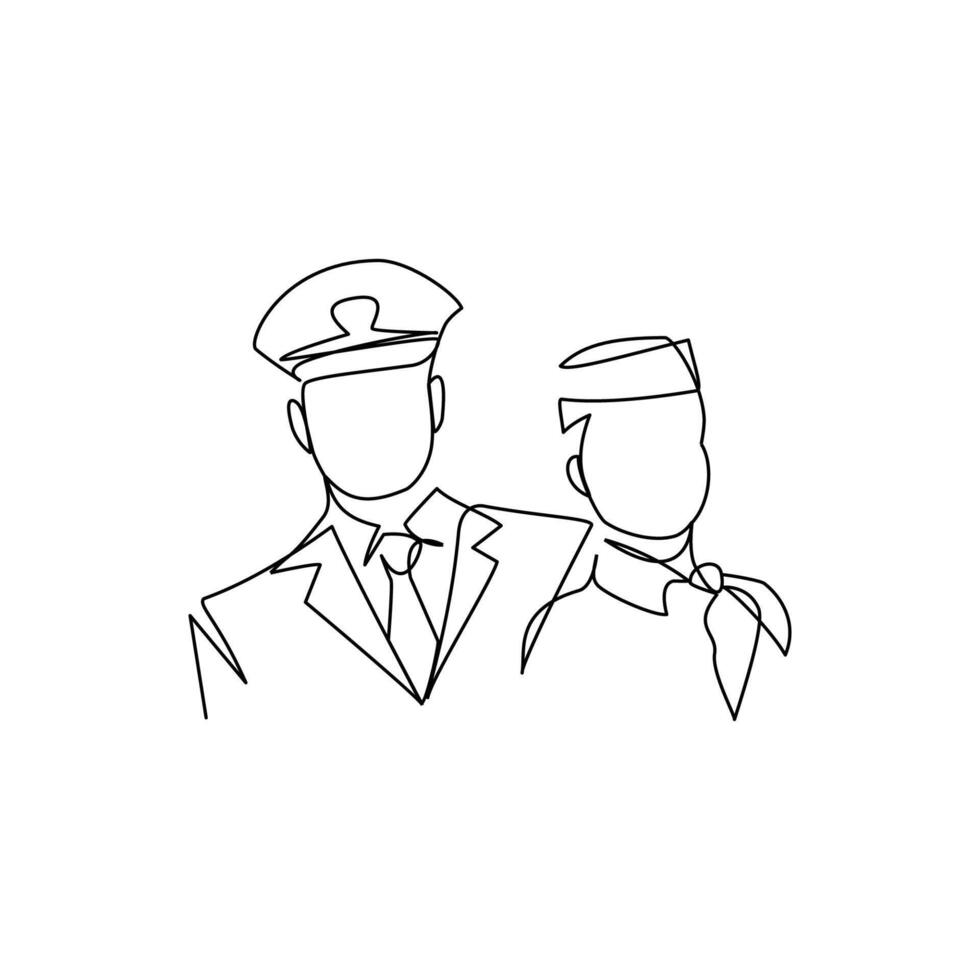 People drawn in line art style vector