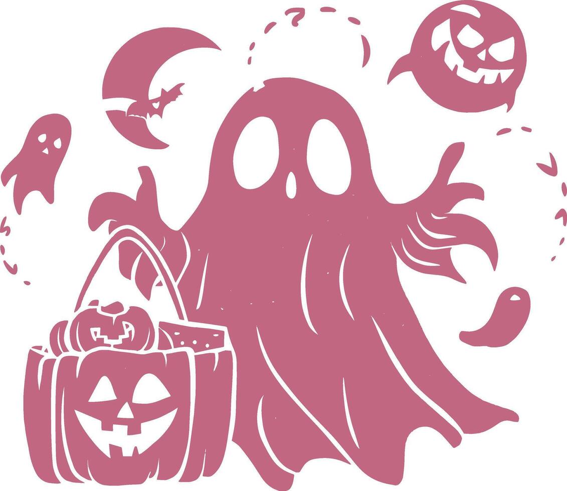Retro Ghost Halloween Fa T shirt Design Bundle, Quotes about Autumn, Fall T shirt, Autumll Autumnn typography T shirt design Collection vector
