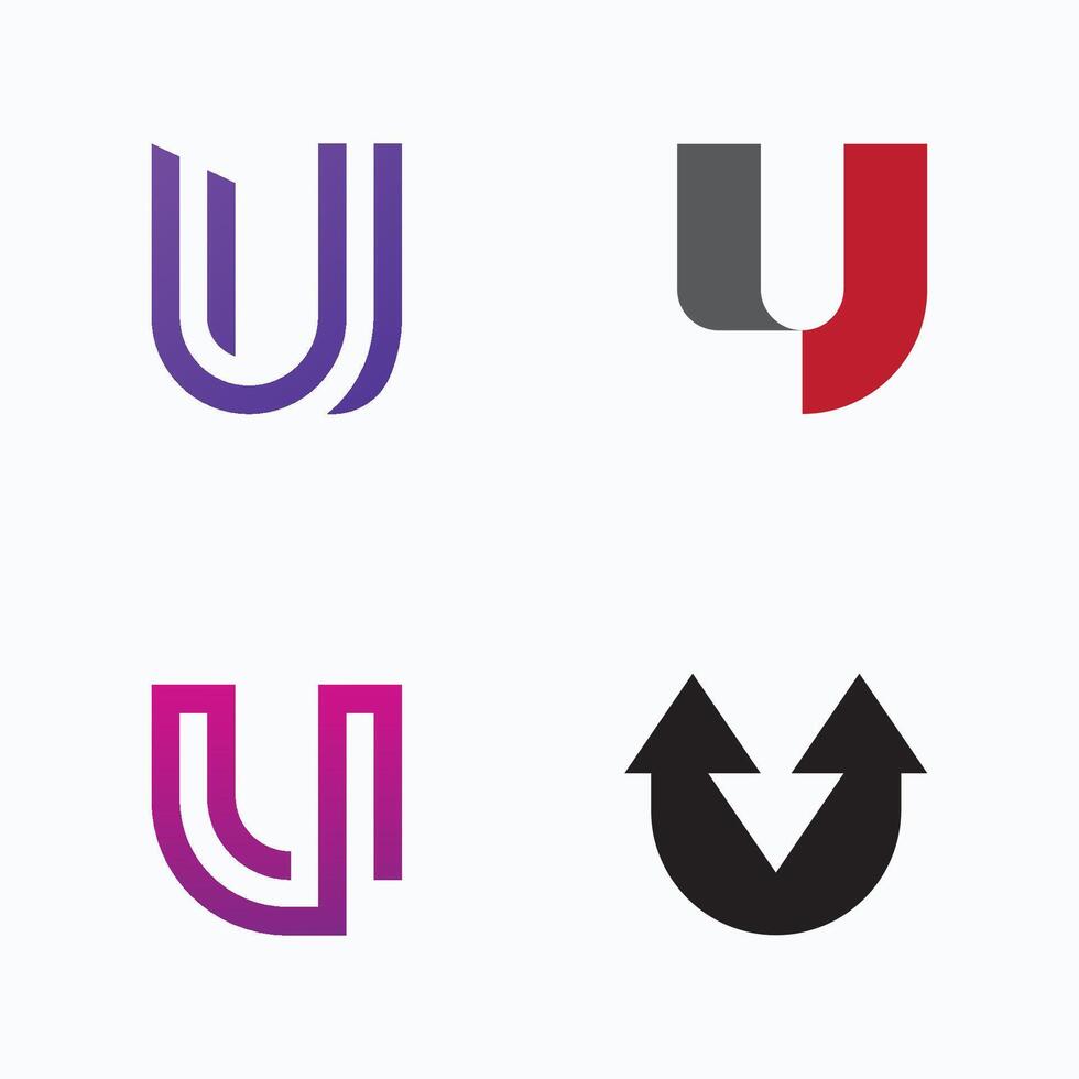 Letter U logo design template vector