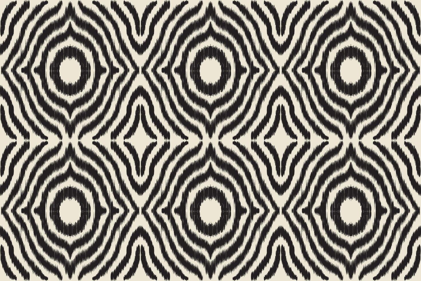 Abstract ikat pattern for seamless ethnic art in tribal and folk style. Print Aztec geometric ornament. Design for fabric, carpet, wallpaper, clothing. vector