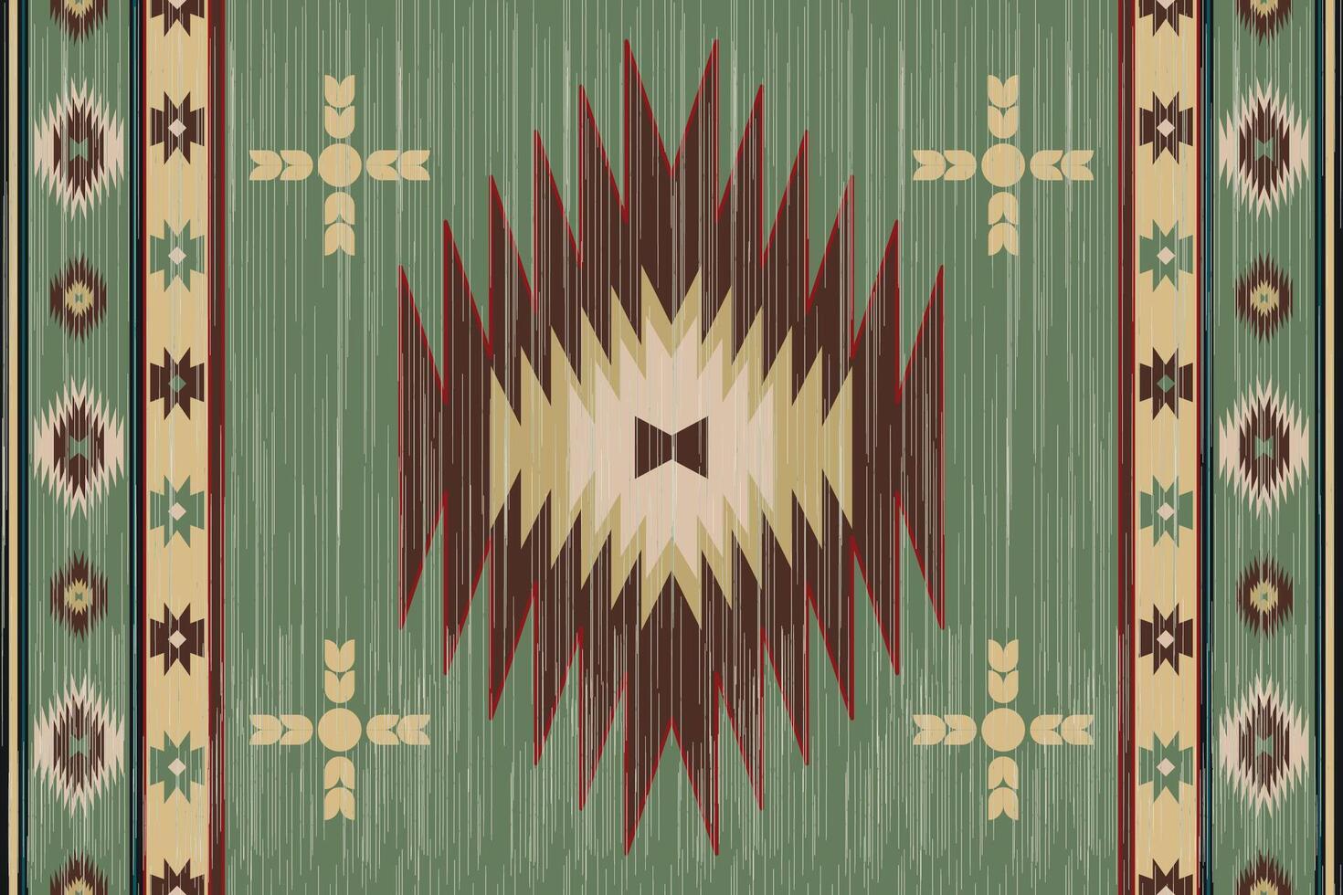 Navajo rugs featuring traditional geometric patterns and Southwestern designs inspired by Native American art. vector