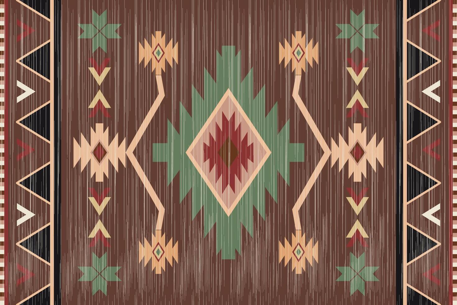 Navajo rugs featuring traditional geometric patterns and Southwestern designs inspired by Native American art. vector