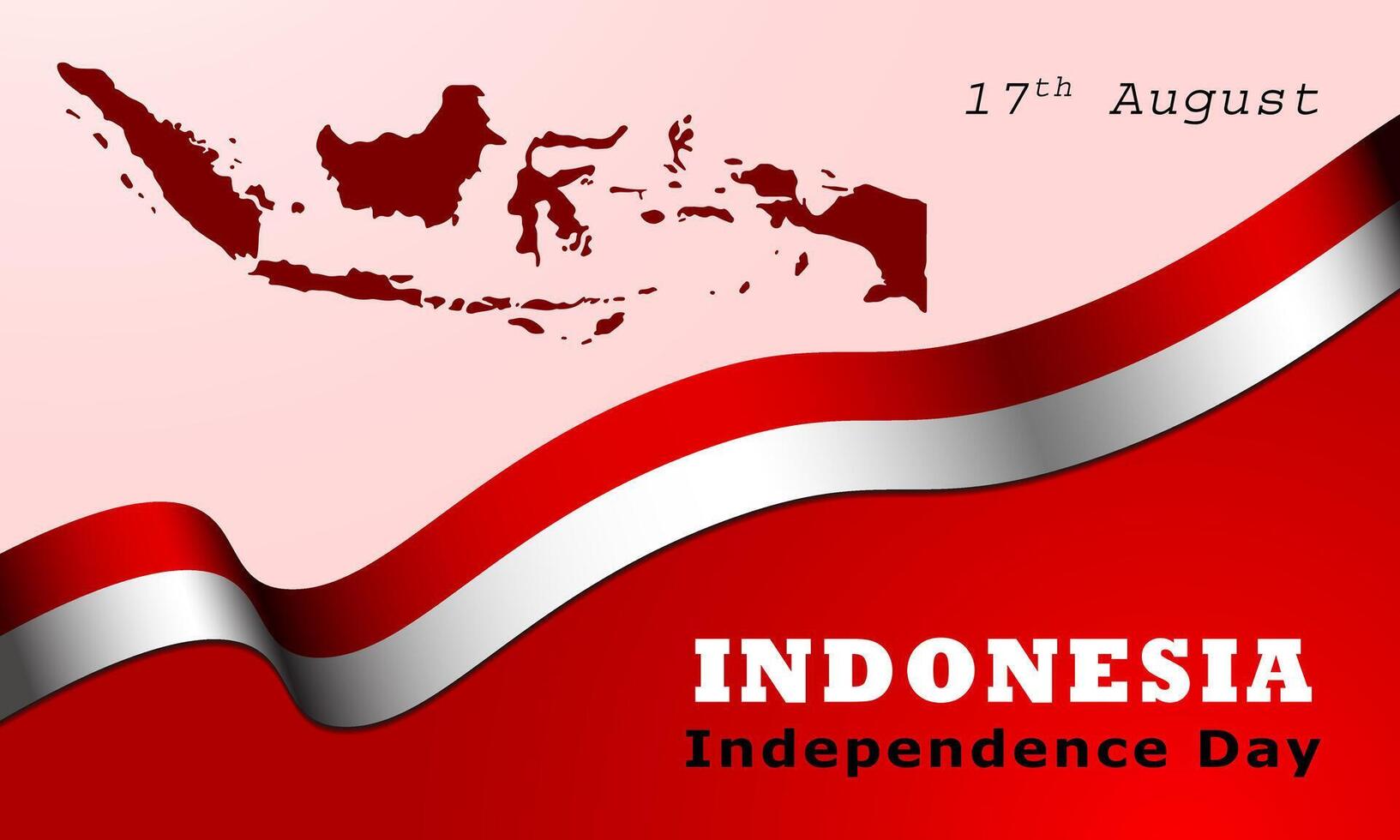 Happy Indonesia Independent Day 17 August 1945, Template of background poster banner vector