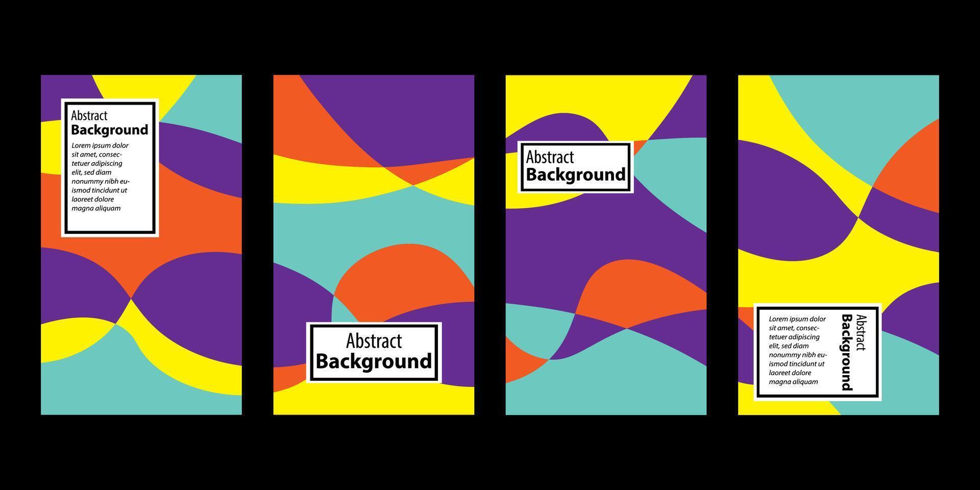 Set Of Abstract Creative Backgrounds, Hand drawn various Textured abstract shapes, coloful doodle objects, Contemporary modern trendy illustrations. Every background is isolated vector