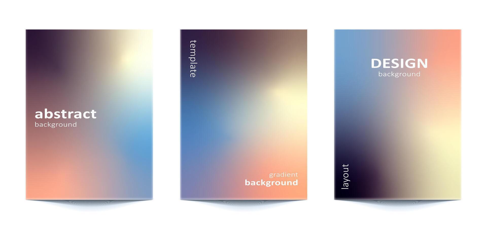 set template Abstract Blurred Colorful Background For banner, flyer, covers, wallpapers, brands, social media and other mobile projects vector
