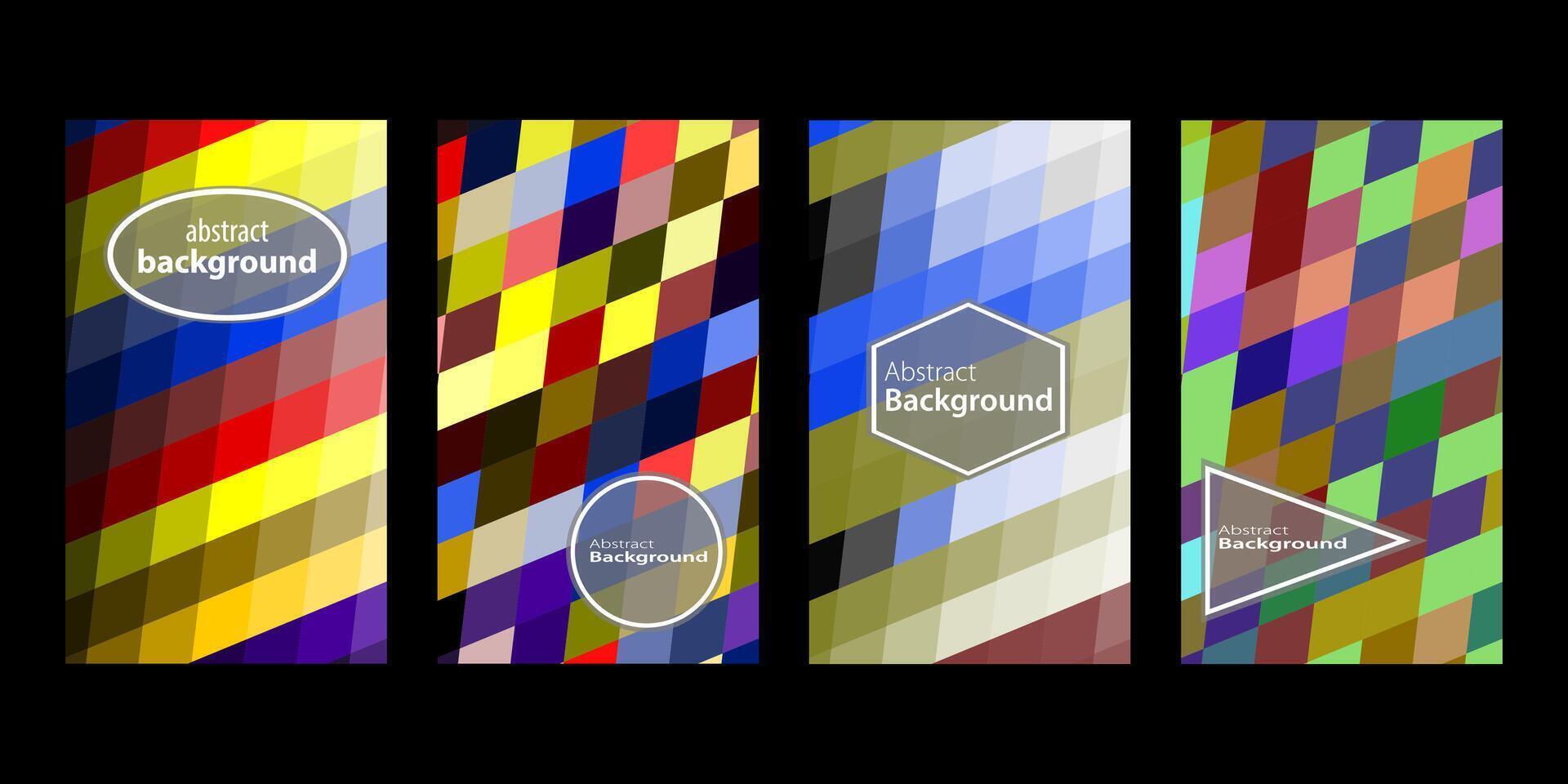 Set Of Abstract Creative Backgrounds, Hand drawn various Textured abstract shapes, coloful doodle objects, Contemporary modern trendy illustrations. Every background is isolated vector