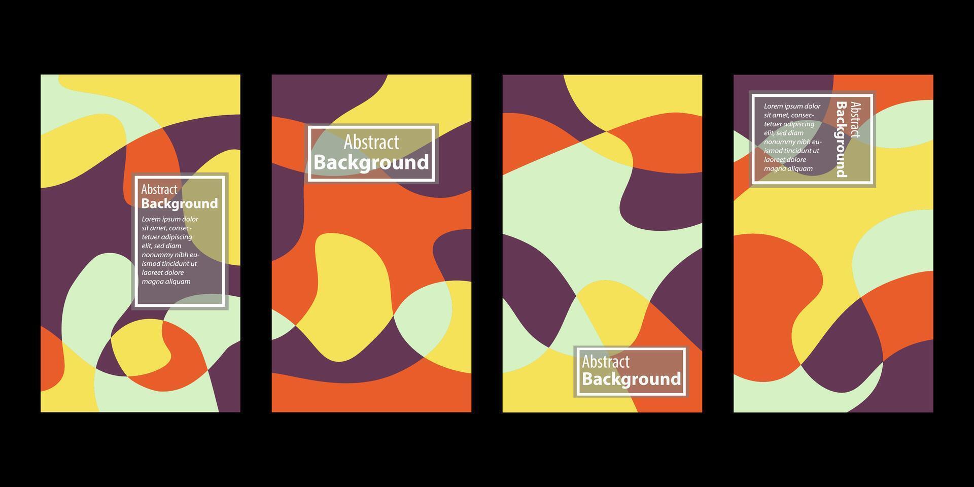 Set Of Abstract Creative Backgrounds, Hand drawn various Textured abstract shapes, coloful doodle objects, Contemporary modern trendy illustrations. Every background is isolated vector
