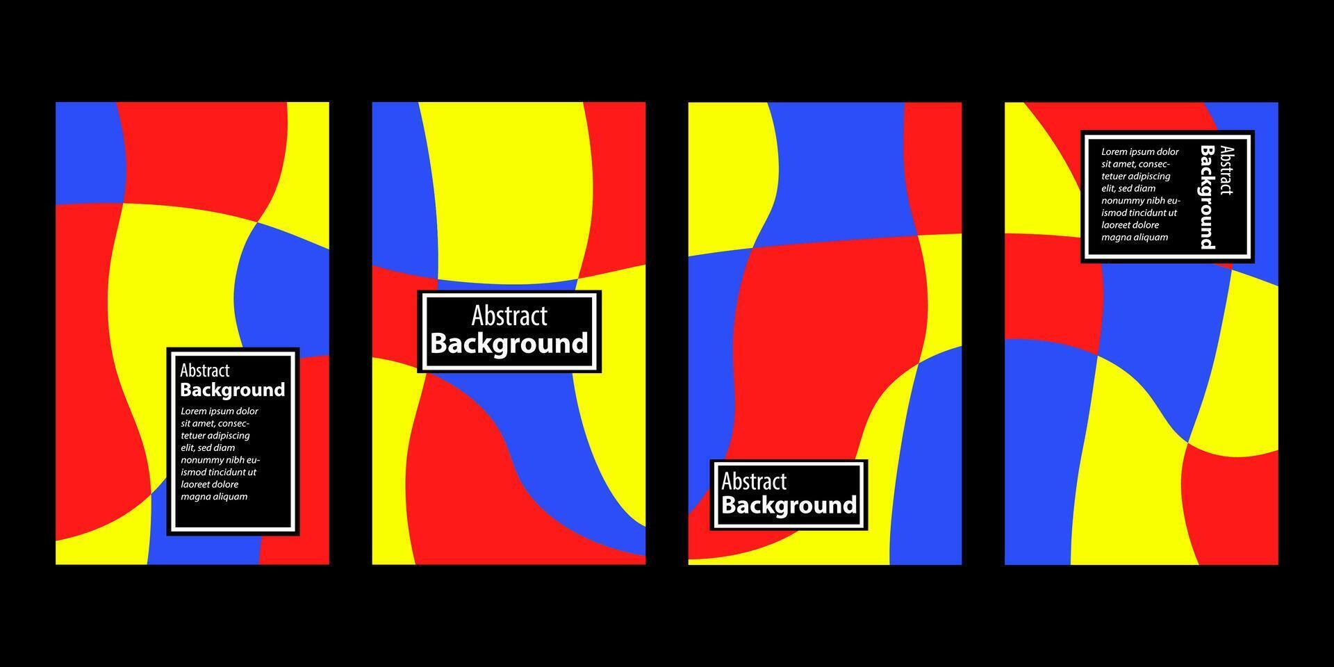 Set Of Abstract Creative Backgrounds, Hand drawn various Textured abstract shapes, coloful doodle objects, Contemporary modern trendy illustrations. Every background is isolated vector