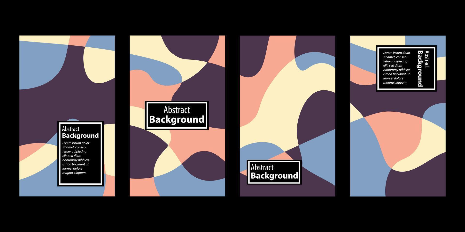 Set Of Abstract Creative Backgrounds, Hand drawn various Textured abstract shapes, coloful doodle objects, Contemporary modern trendy illustrations. Every background is isolated vector