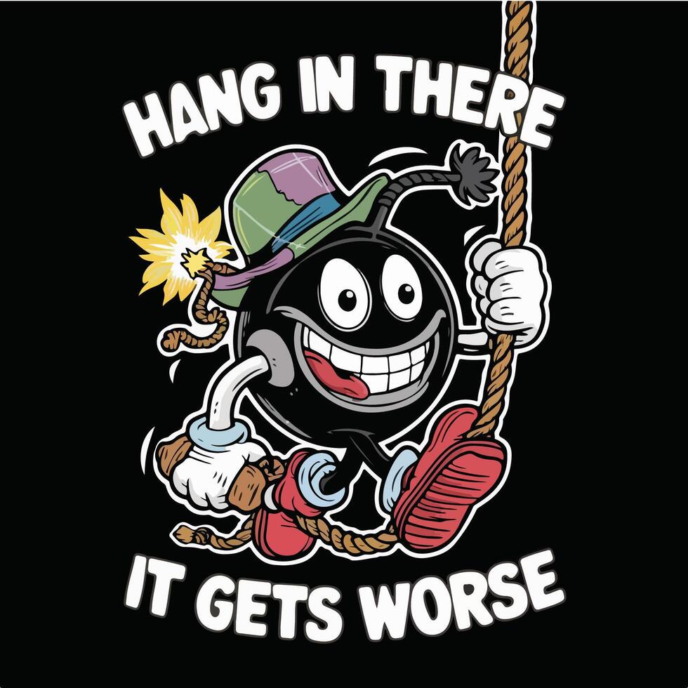 Funny retro cartoon picture vector