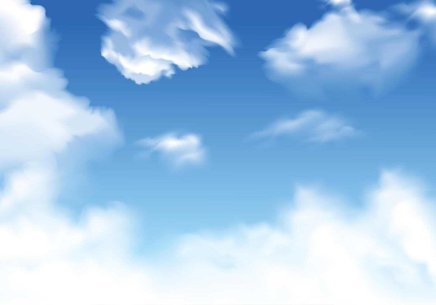 Blue sky with white clouds. vector