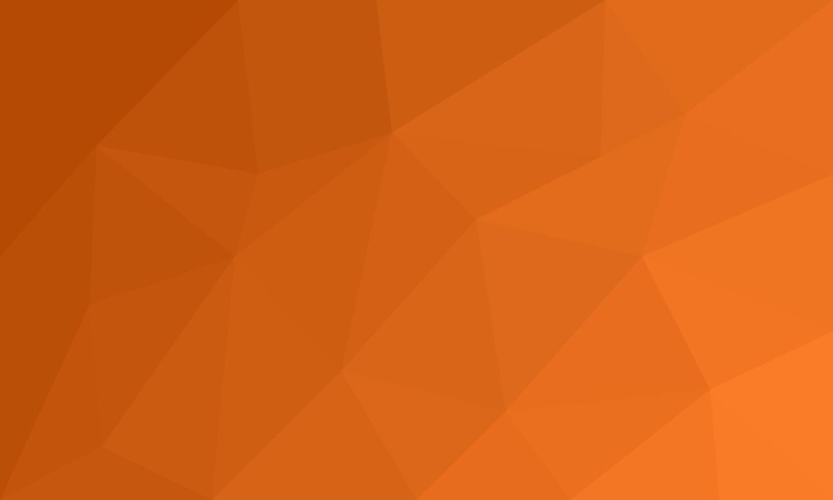 Beautiful abstract geometric triangular low poly background design. Gradient on orange color vector