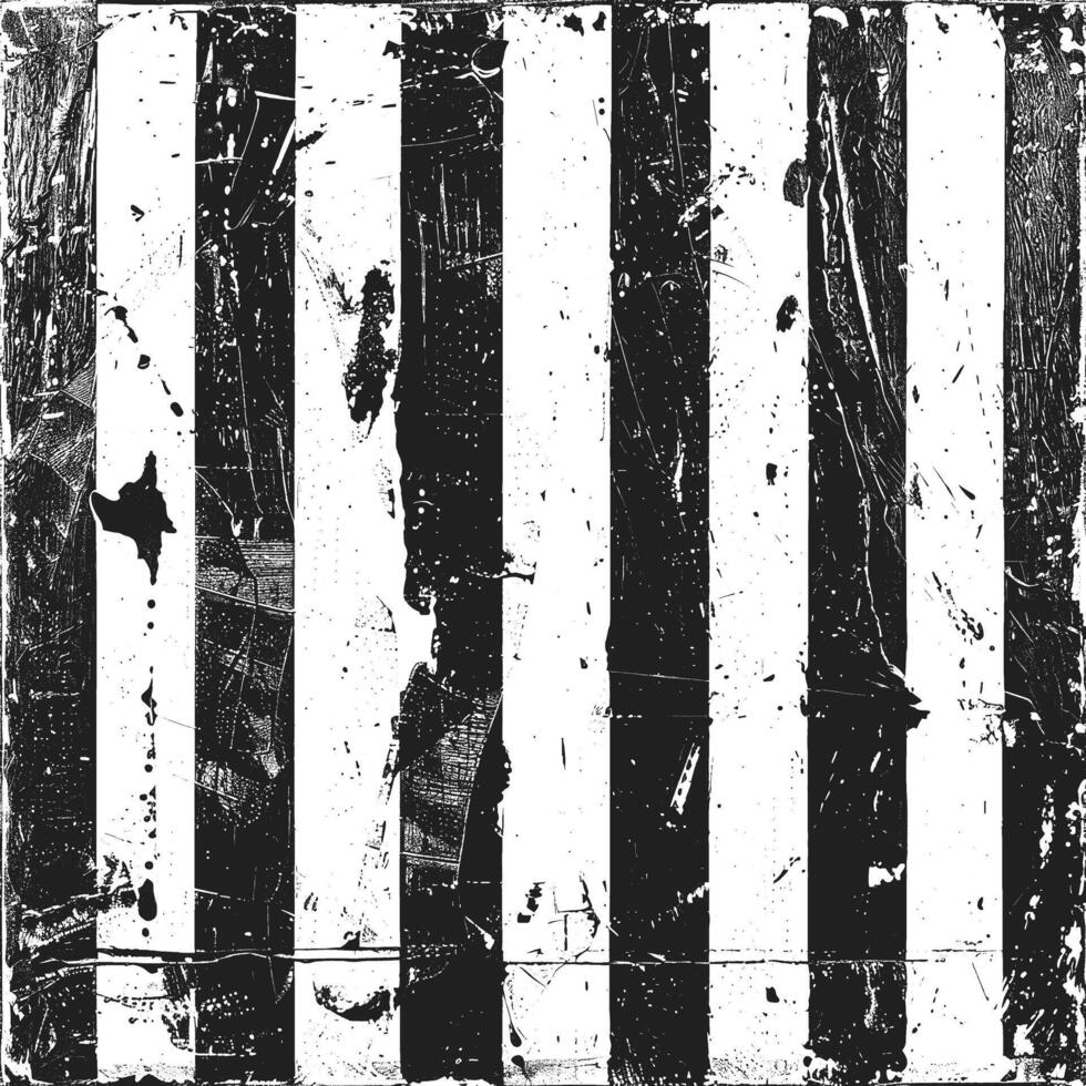 Black and white grunge striped background with scratches and stains vector