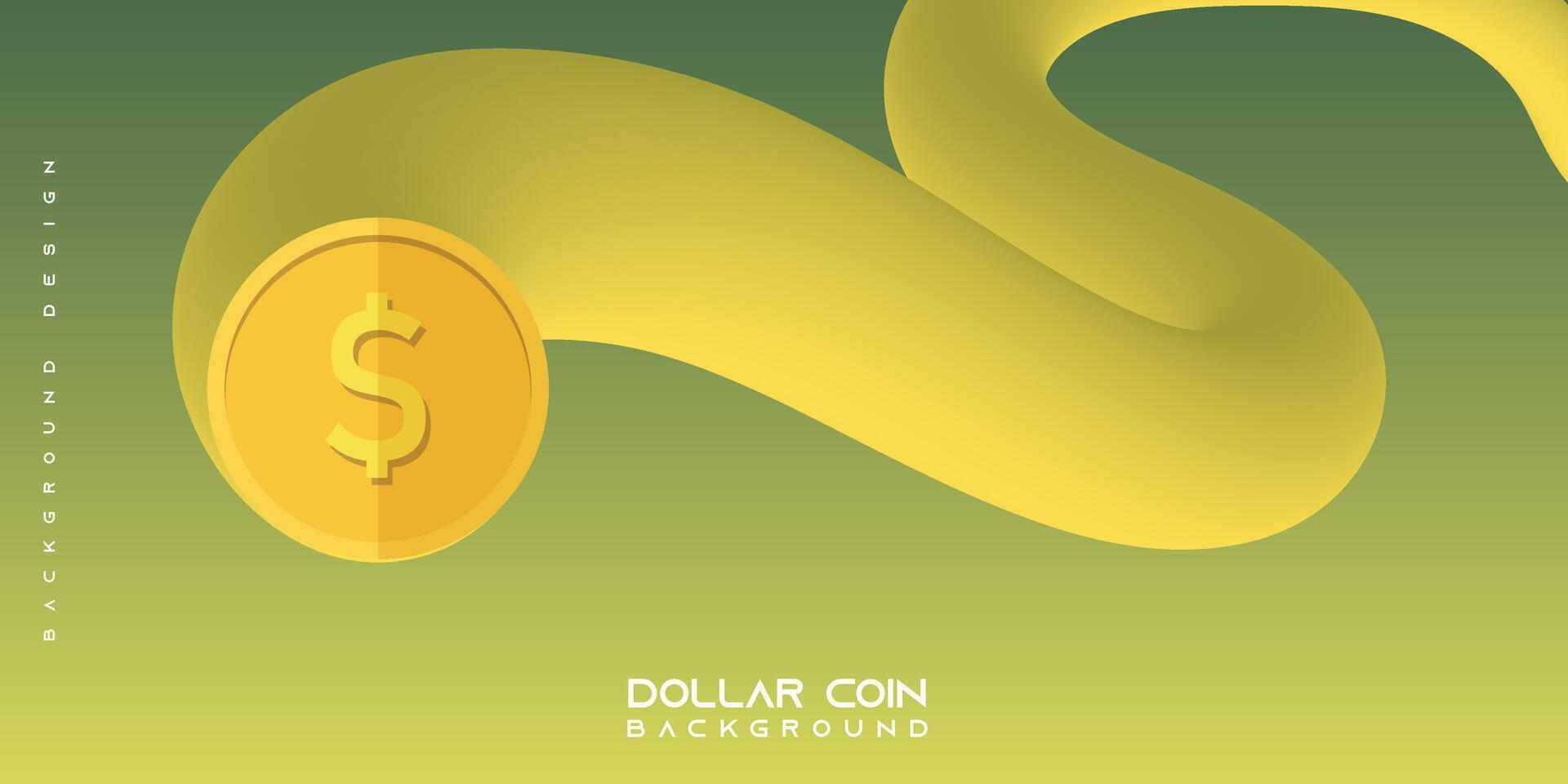 Dollar coins business finance design background . vector