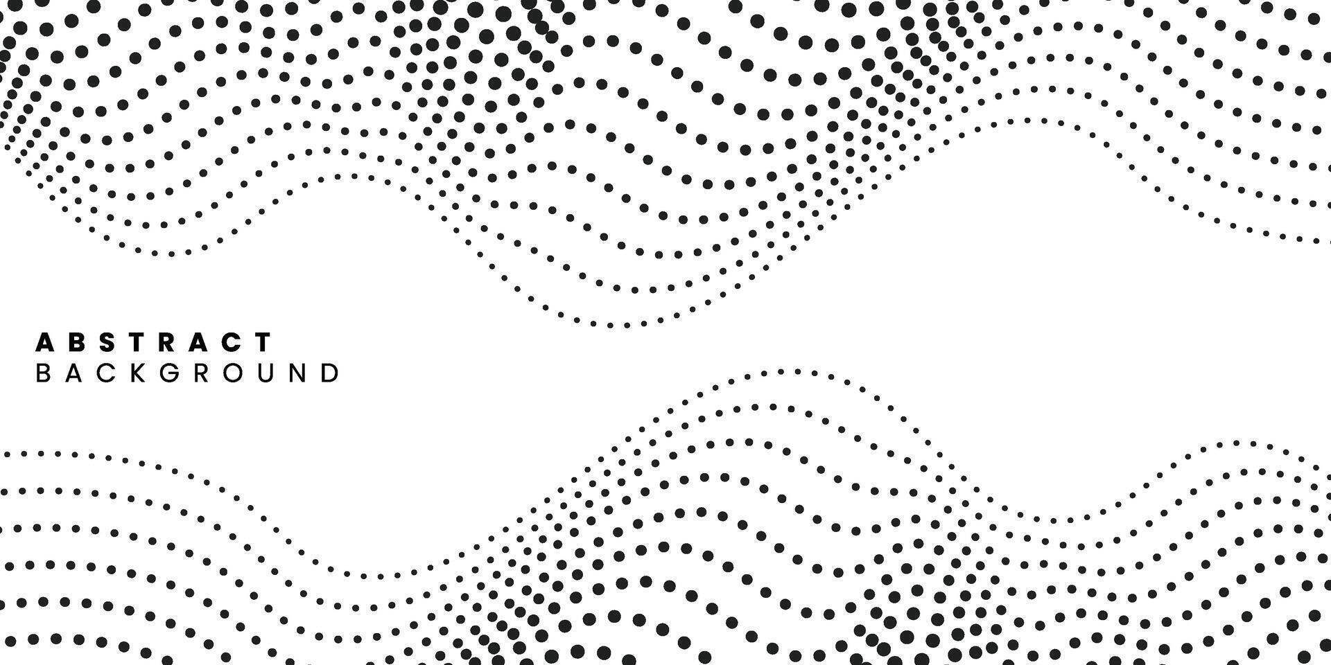 Abstract wavy dots background vector