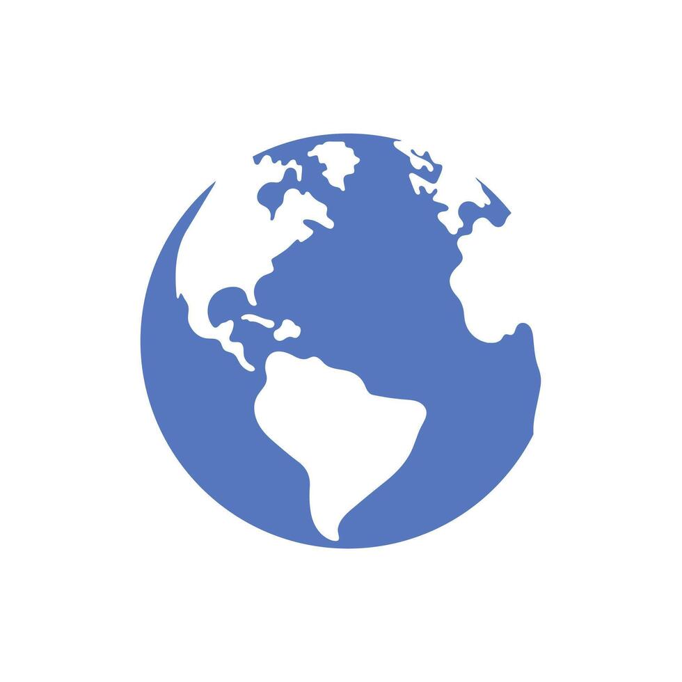 Earth globes isolated on white background. Flat planet Earth icon. illustration. vector