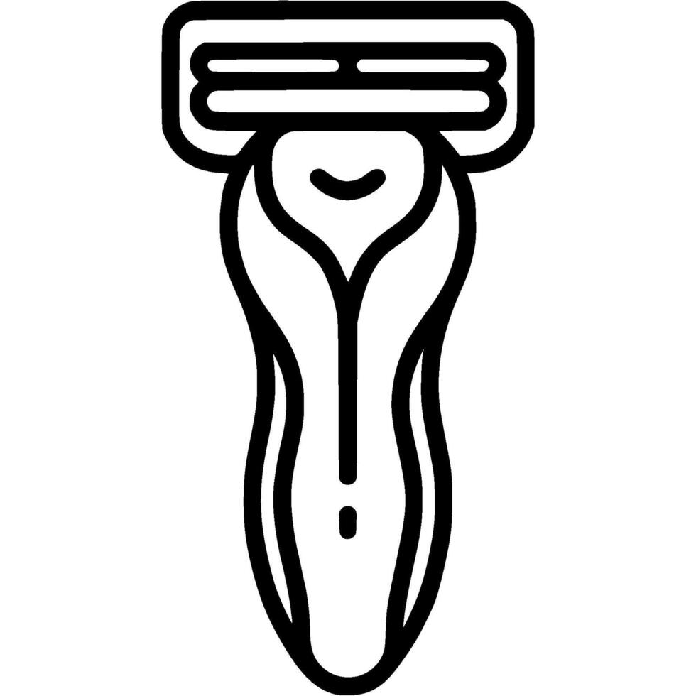 Electric razor for skin hair removal doodle icon. Professional hair removal device. Simple minimalistic symbol in black on white background vector