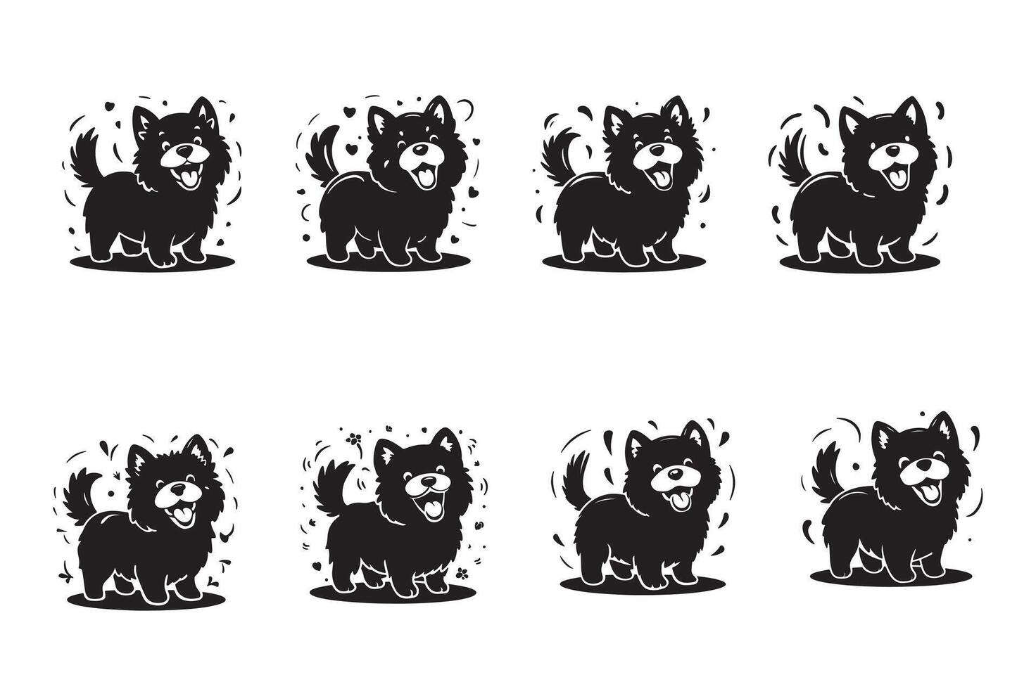 A cute dog style with white background vector