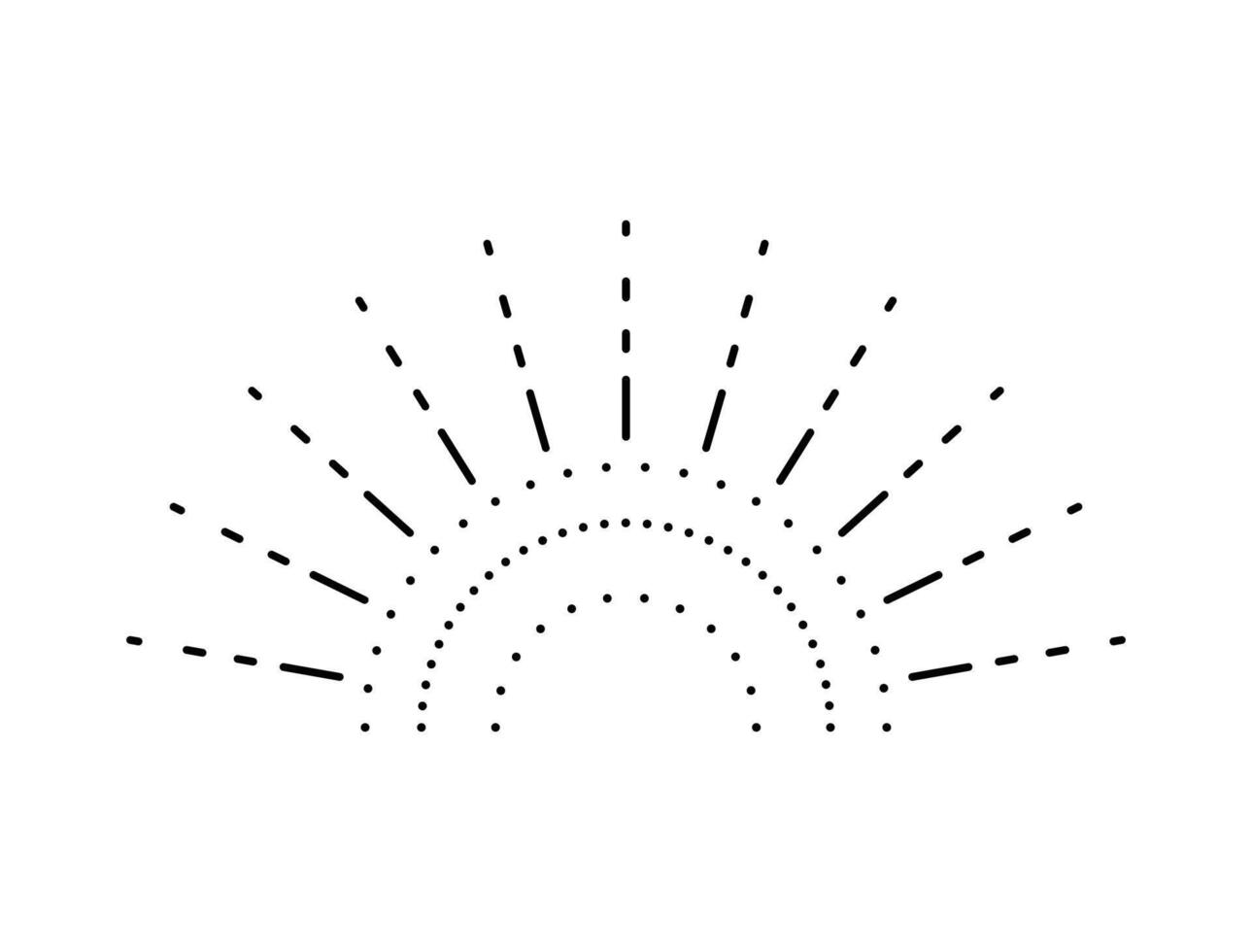 sun line art outline vector