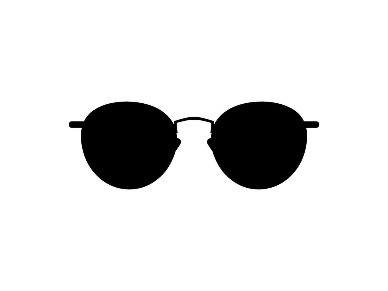 Sun Eye Glasses Silhouette, Front View, Flat Style, can use for Pictogram, Logo Gram, Apps, Art Illustration, Template for Avatar Profile Image, Website, or Graphic Design Element vector