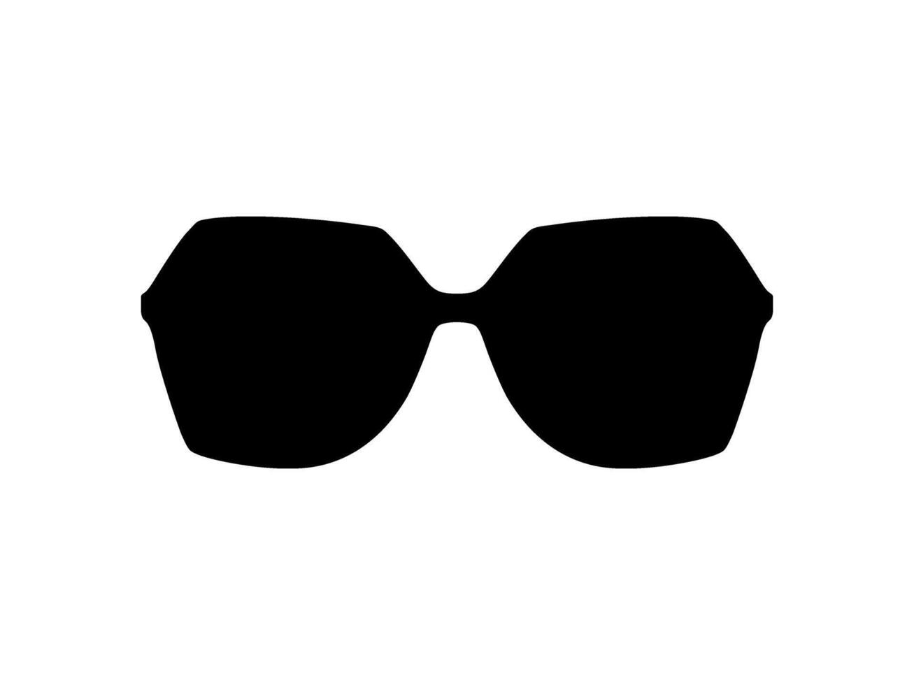 Sun Eye Glasses Silhouette, Front View, Flat Style, can use for Pictogram, Logo Gram, Apps, Art Illustration, Template for Avatar Profile Image, Website, or Graphic Design Element vector