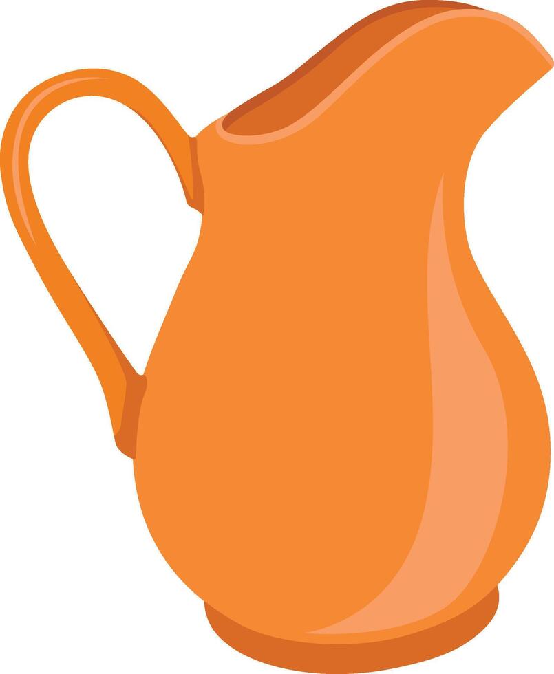 Clay jug simple icon isolated vector