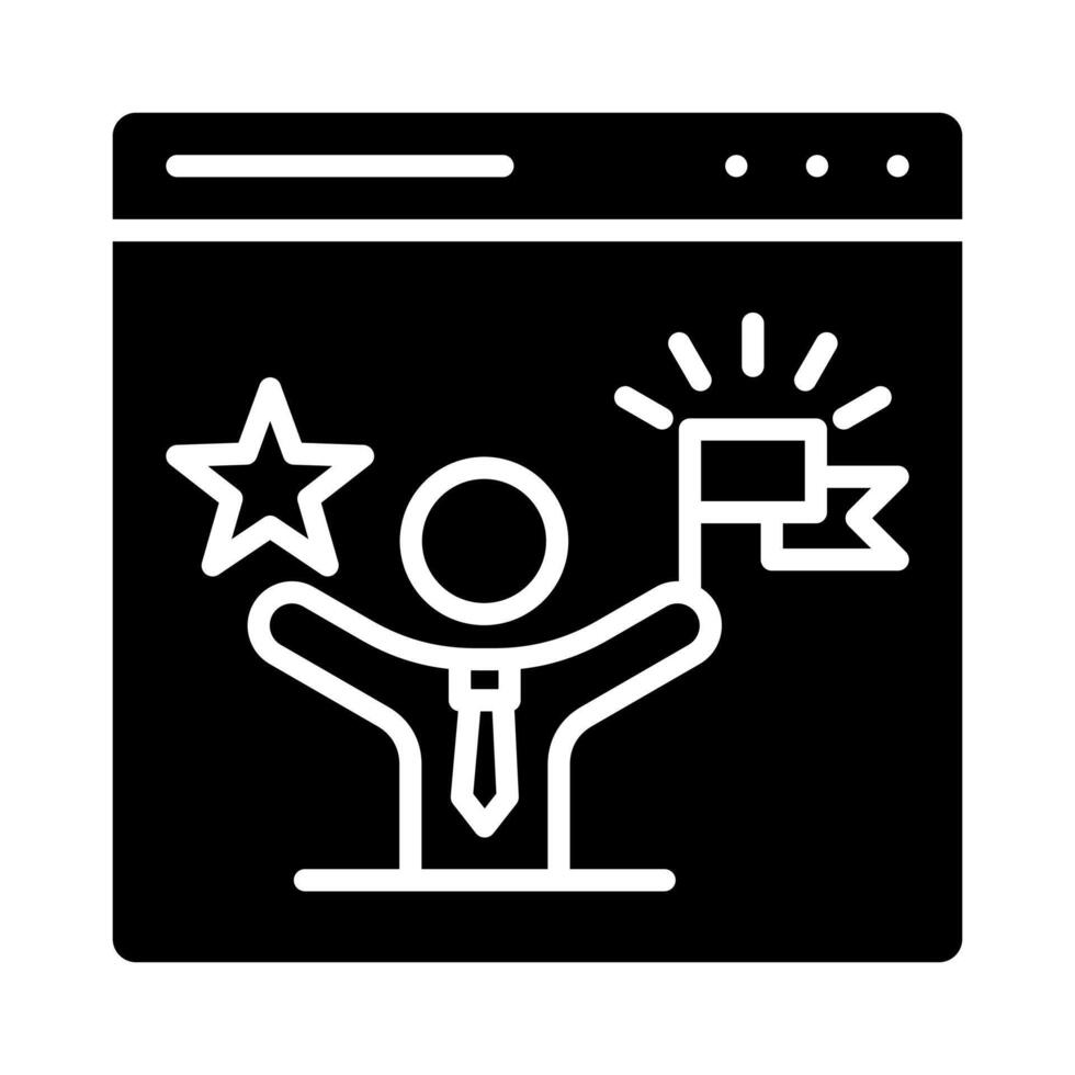 SEO Success icon line illustration vector