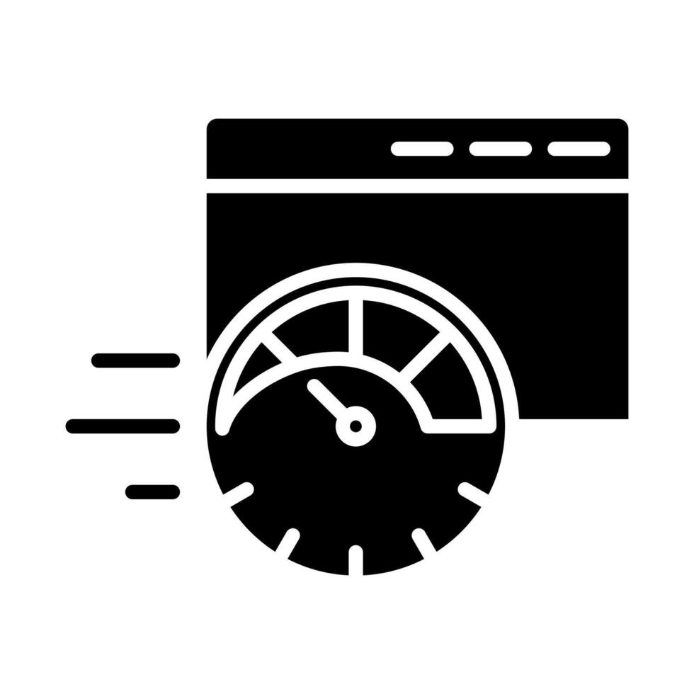 Site Speed icon line illustration vector