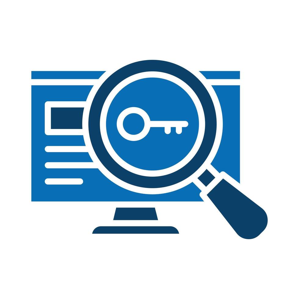 SEO Keywords icon line illustration vector