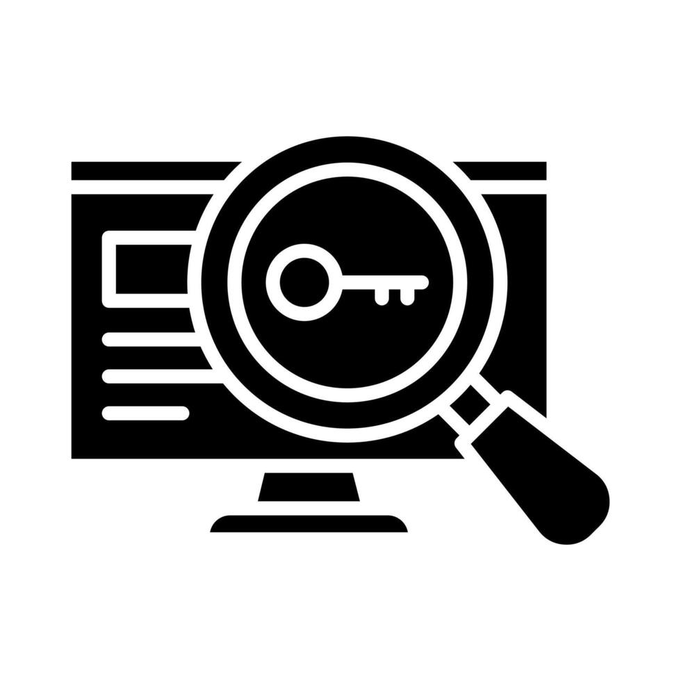 SEO Keywords icon line illustration vector