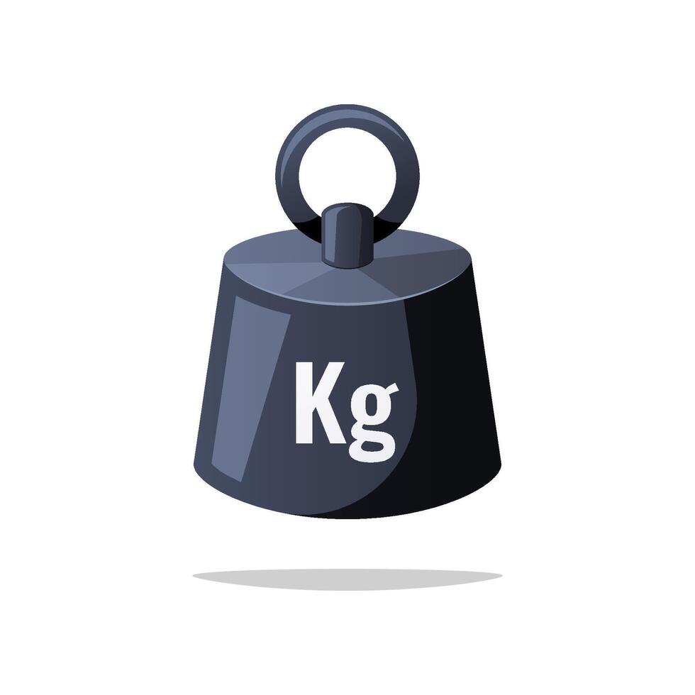 Weight heavy kg isolated on white background. vector