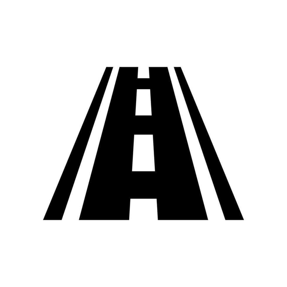 Road icon isolated on white background. vector