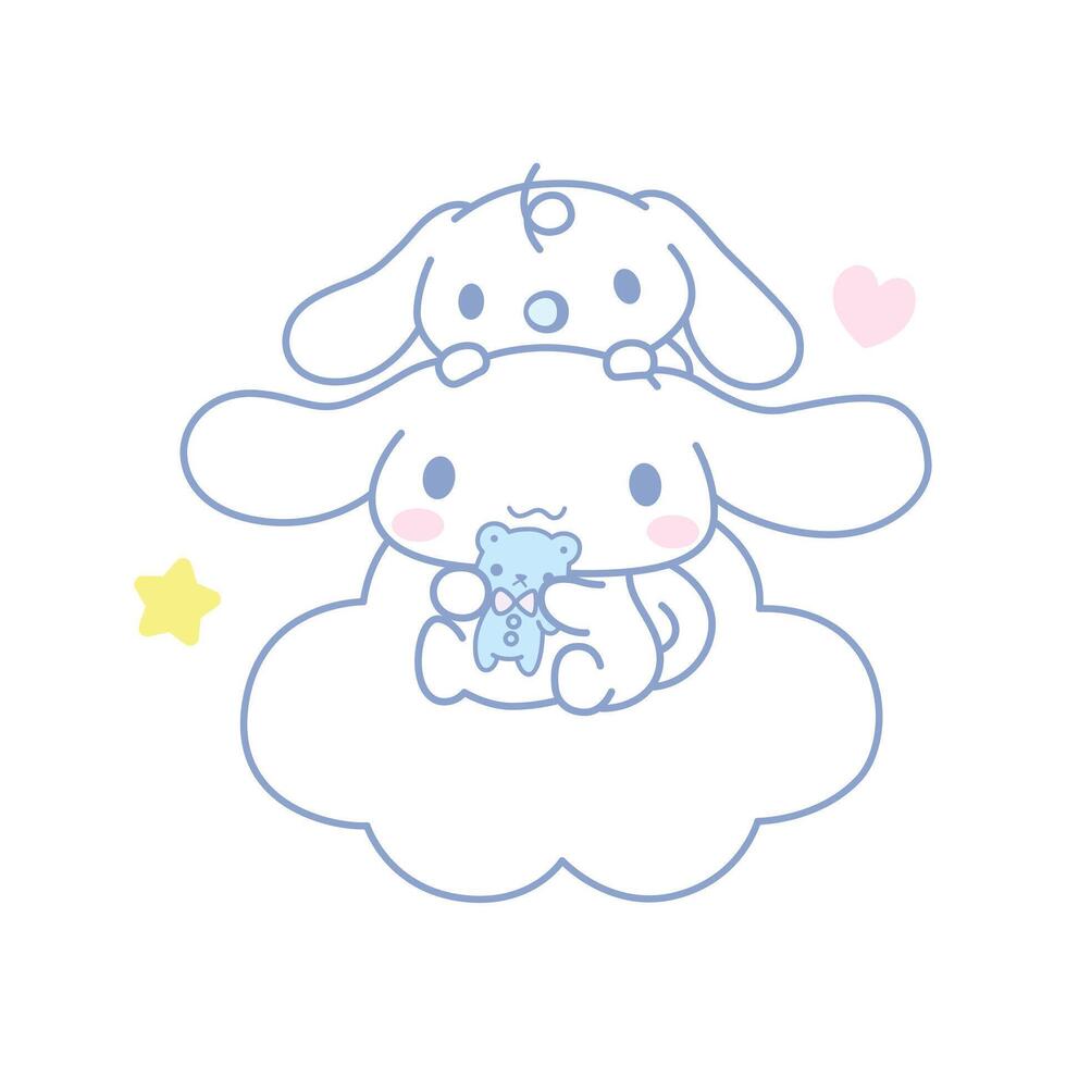 Cinnamon roll with stars vector