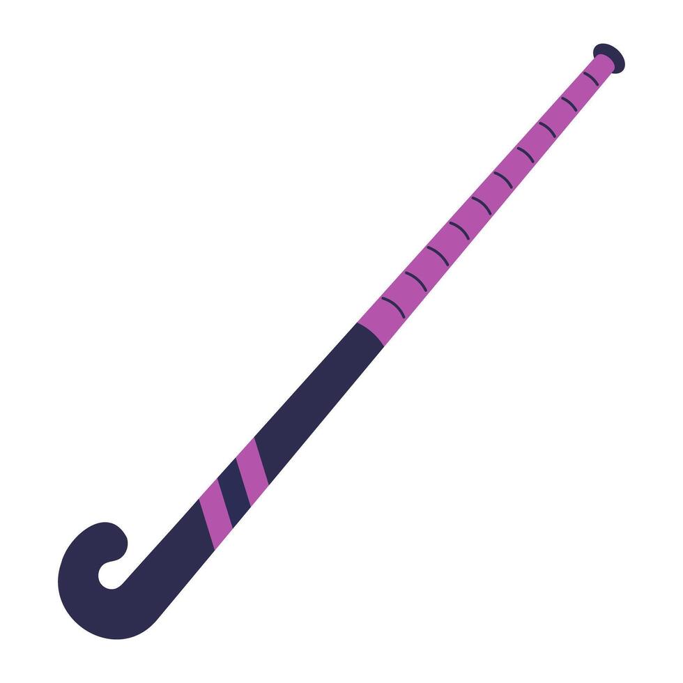 Field hockey stick flat icon isolated on transparent background vector