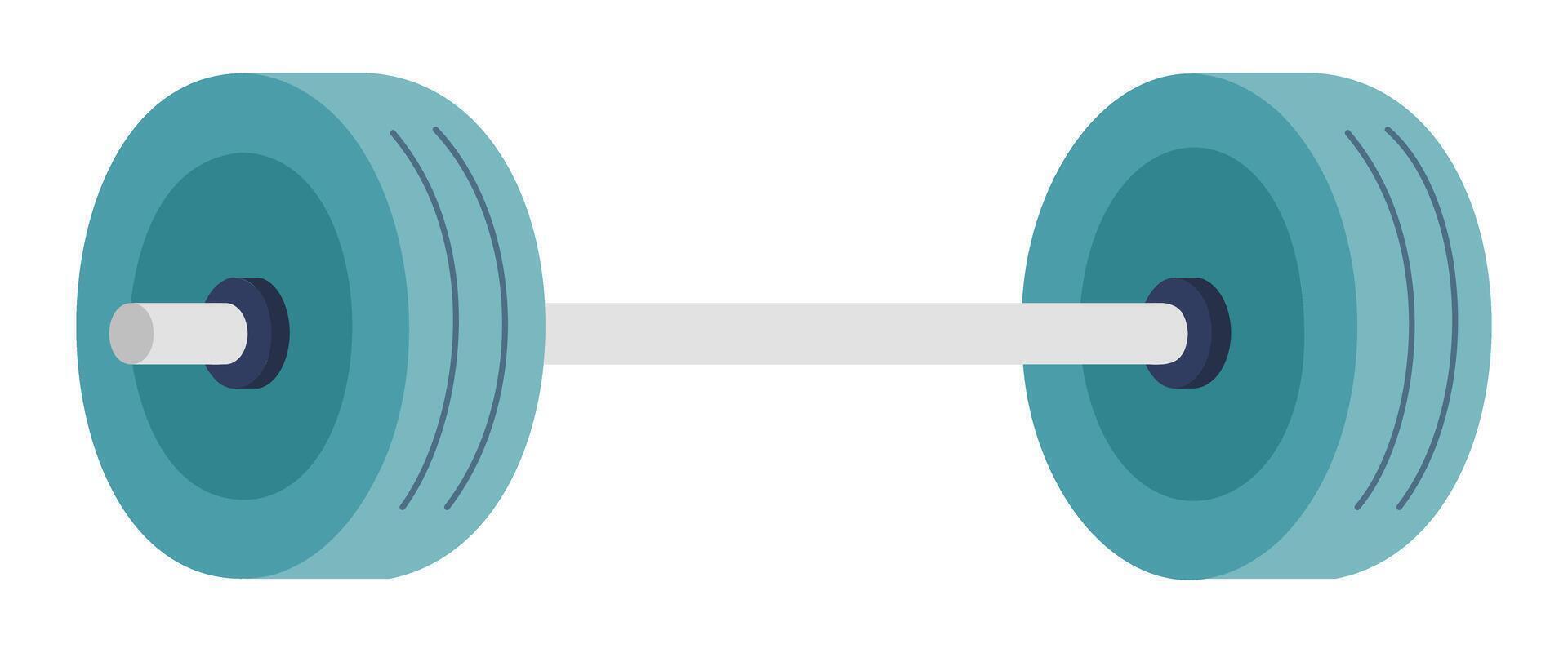 Barbell flat icon isolated on transparent background vector