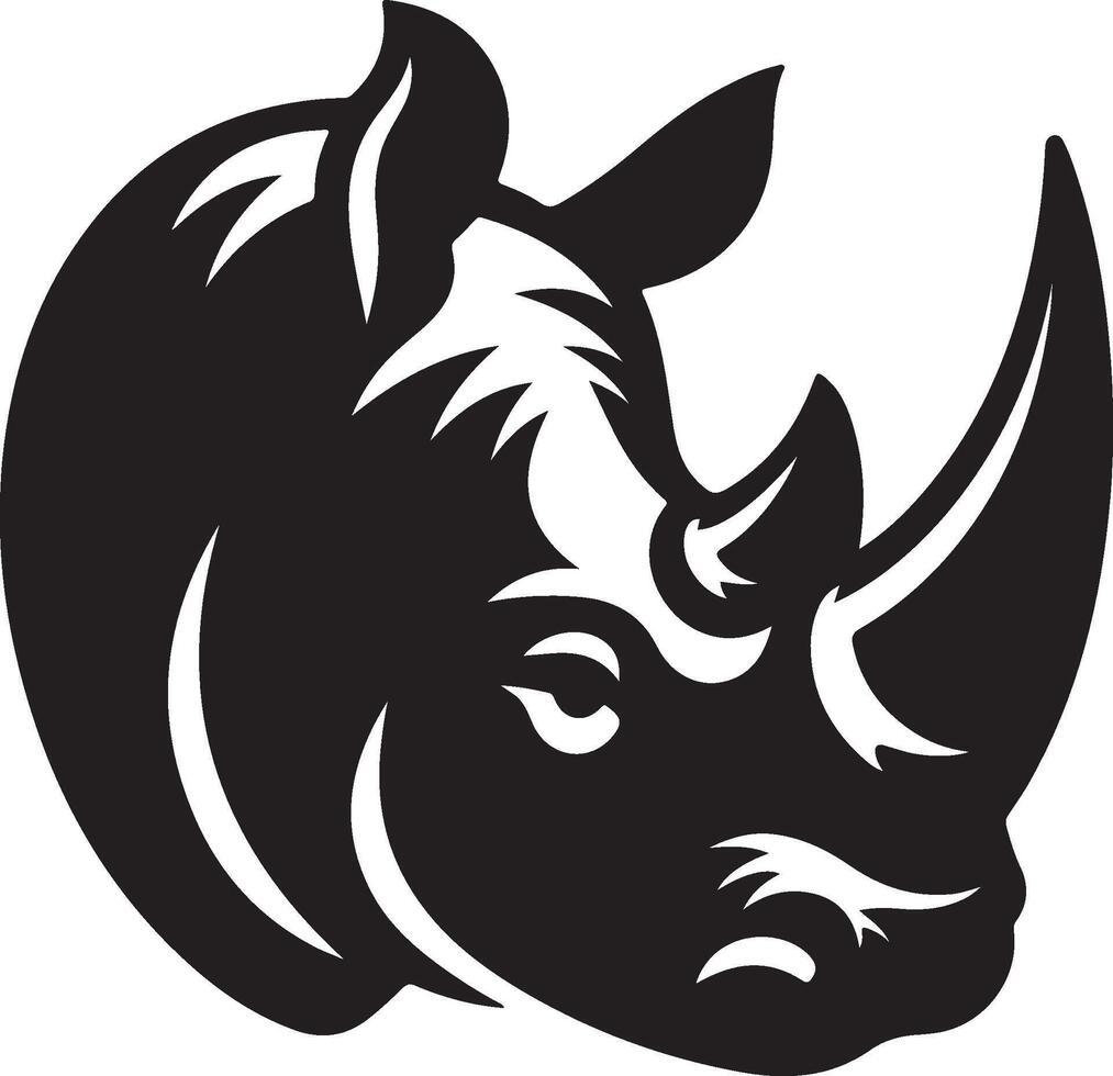 Rhino Head Icon vector